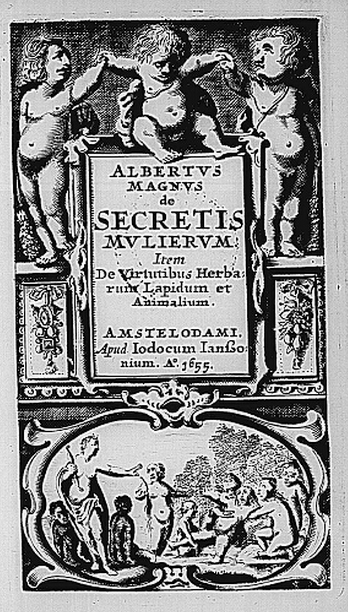 Front cover of Albertus Magnus De Secretis mulierum item De virtutibus herbarum lapidum et animalium.