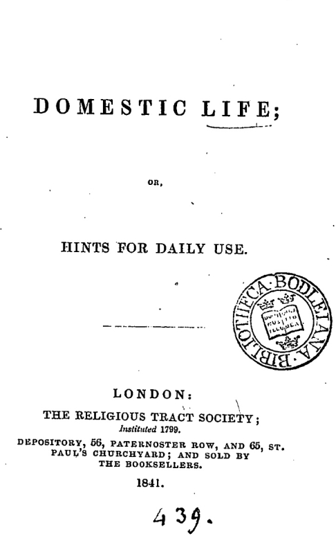 Front cover of Domestic Life.