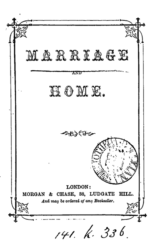 Front cover of Marriage and Home.