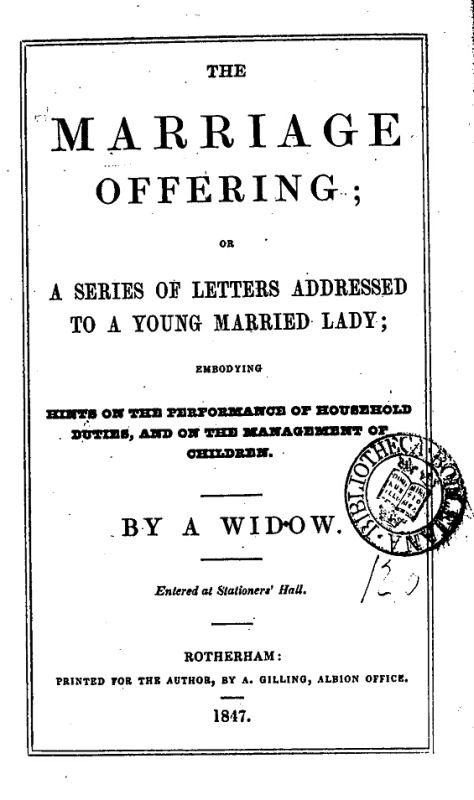 Front cover of The Marriage Offering.