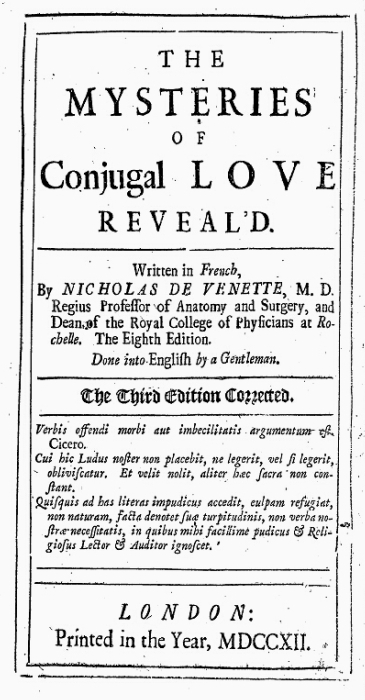 Front cover of The Mysteries of Conjugal Love.