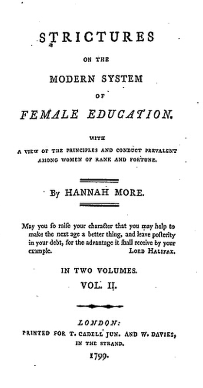 Front cover of Strictures on the Modern System of Female Education.