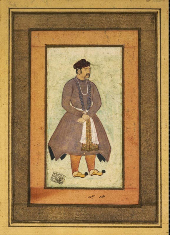 Portrait of Akbar by Manohar, an artist of the Mughal school. Late 16th century.
