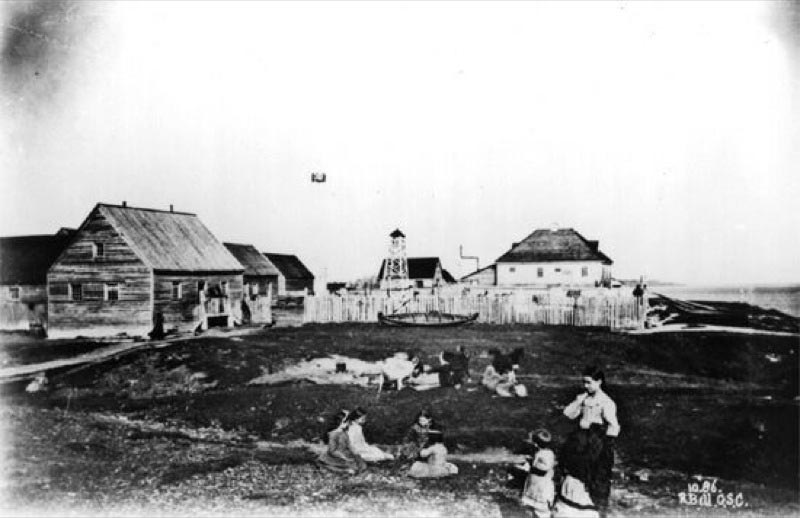 Fort Albany in Ontario, as it appeared in 1886.