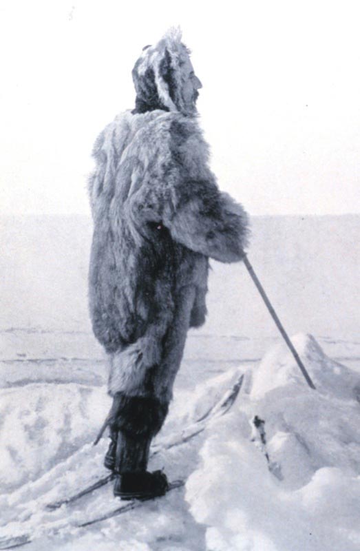 Frontispiece portrait of Roald Amundsen. From The South Pole, Volume II.