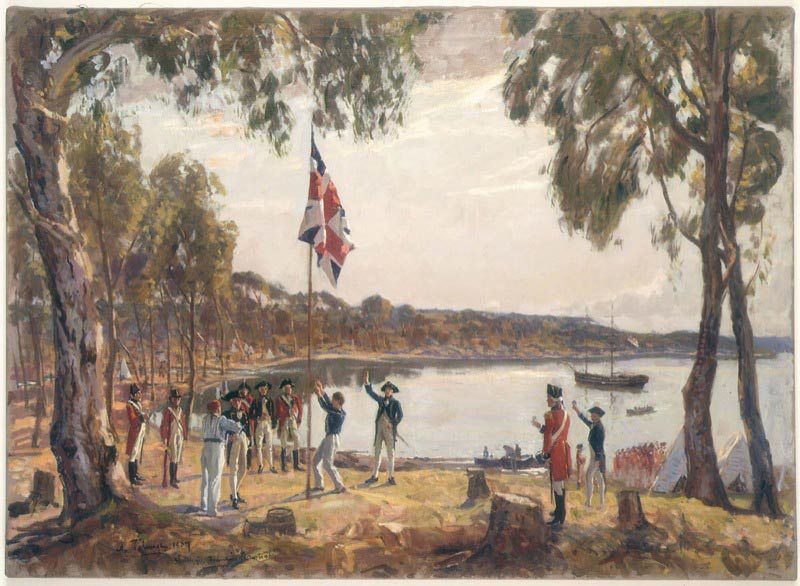 The Founding of Australia By Capt. Arthur Phillip R. N. Sydney Cove, Jan. 26th 1788. (Arthur Phillip was the first governor of New South Wales.)