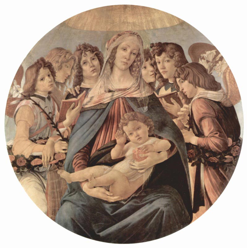 Madonna of the Pomegranate by Sandro Botticelli.