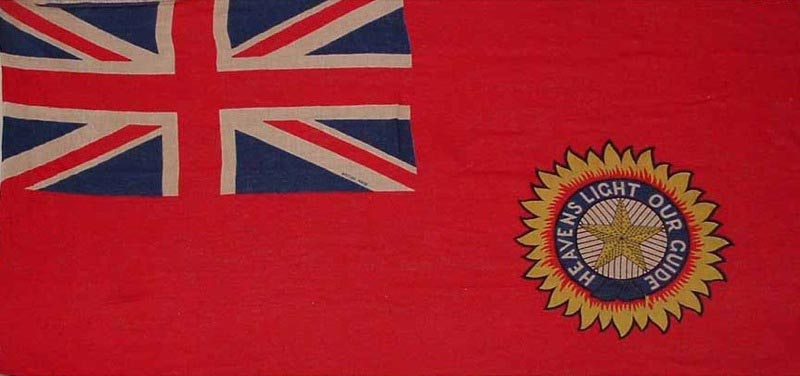 Flag of British India ("Star of India"), Red Ensign version.