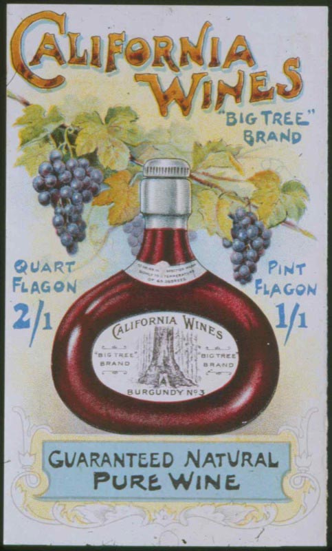Advertisement for California Wines in 1920.