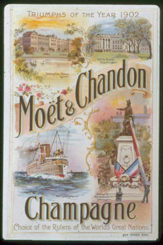 Trade card: Moët and Chandon Champagne. 