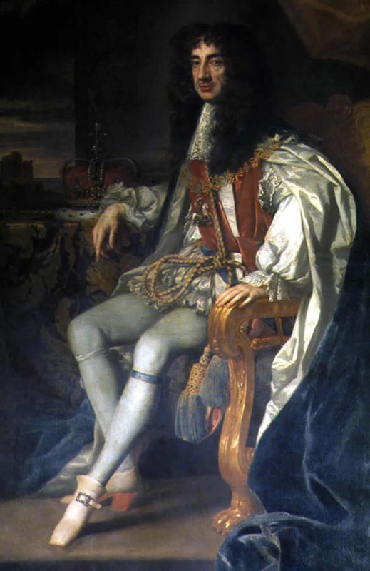 Portrait of Charles II of England in the robes of the Order of the Garter, by Sir Peter Lely.