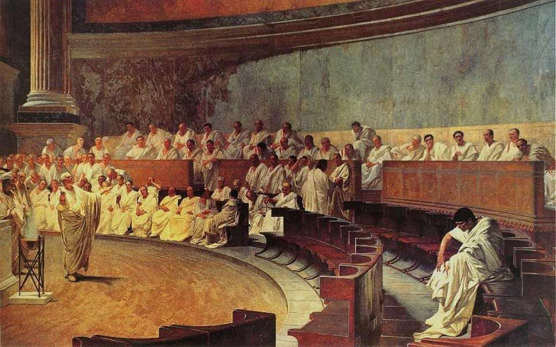 Cicero Denounces Catiline by Cesare Maccari.