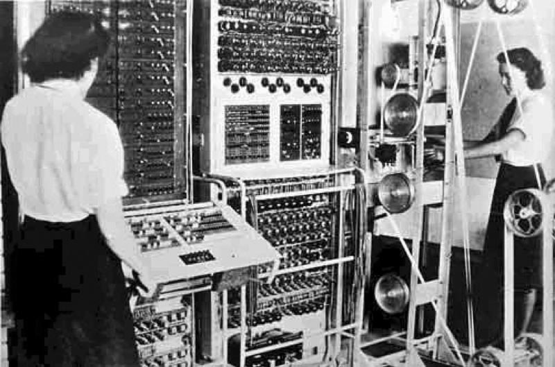 Early photograph of the Colossus machine.