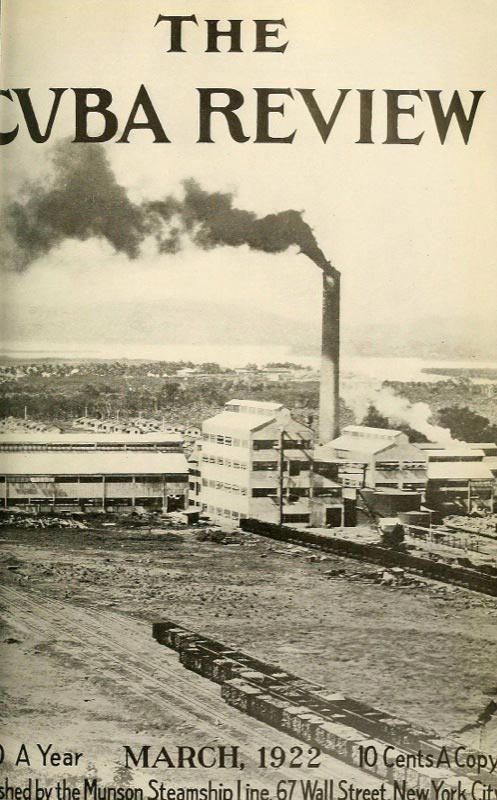 Cuba Review depicting a sugar mill. 