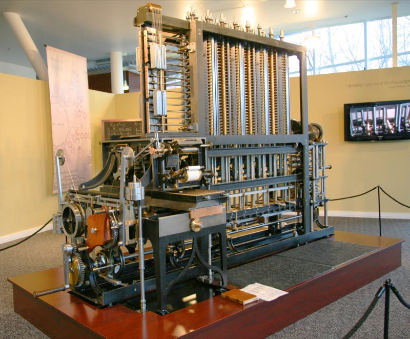 Charles Babbage's difference machine, built in 2002 by following his original drawings.