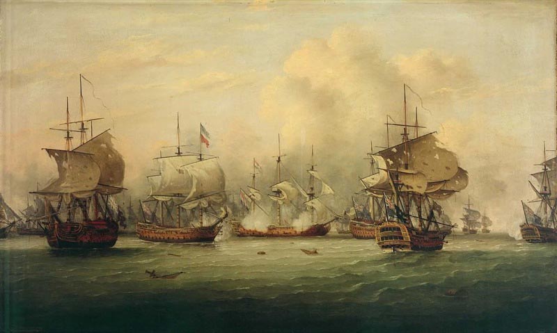 The Battle of the Dogger Bank, 5 August 1781 by Thomas Luny. 