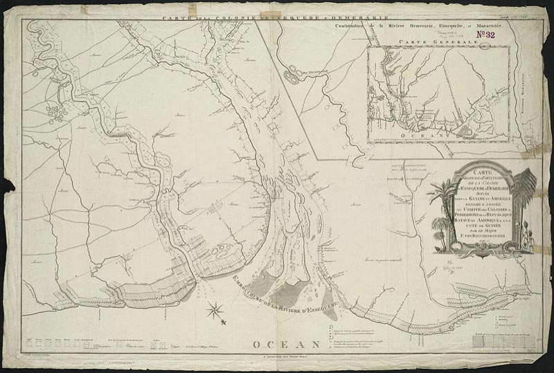 Map of Essequibo and Demerara, 1798.