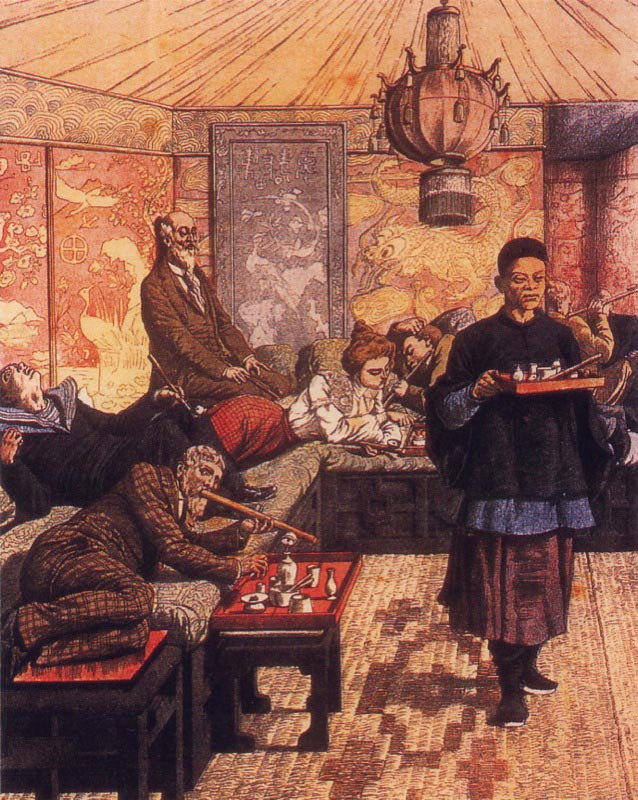 French opium den. From the cover of Le Petit Journal, 5 July 1903.