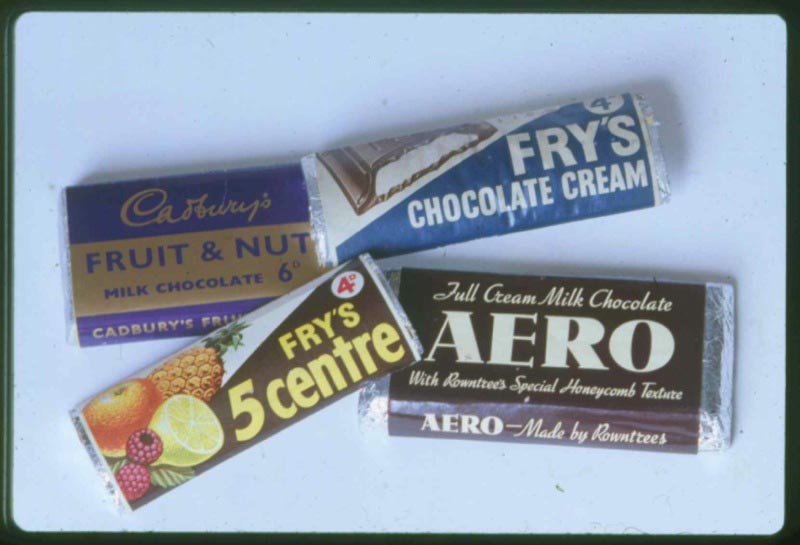 Range of bars, including Fruit and Nut. 