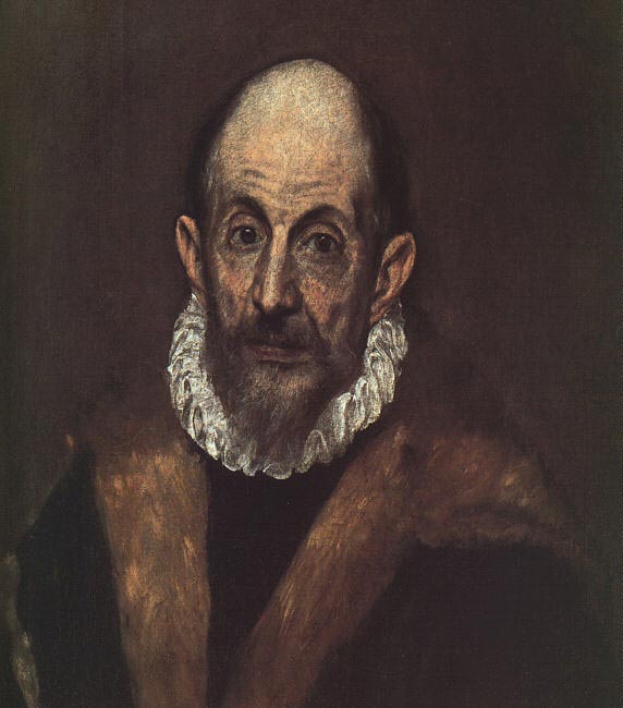 El Greco self-portrait, 1604.