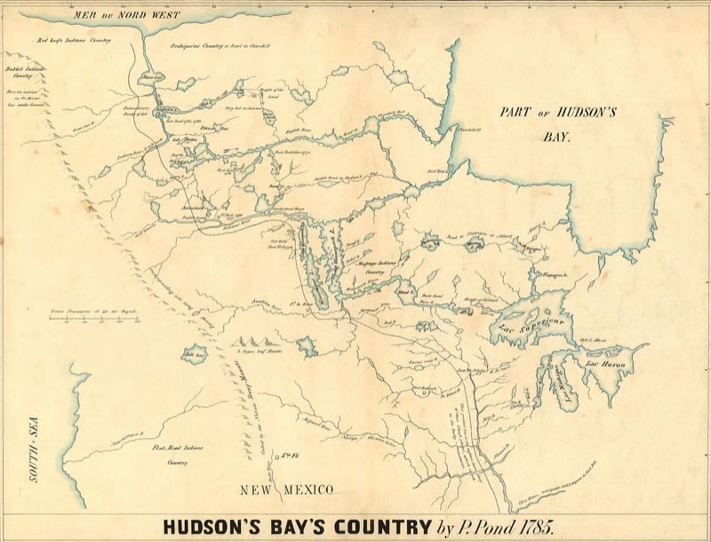Hudson's Bay Country, 1785 by Peter Pond. 