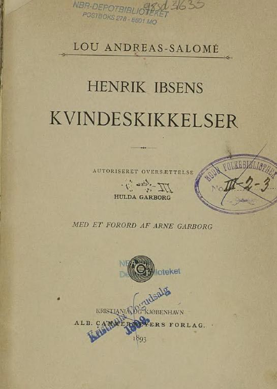 Henrik Ibsen's Kvindeskikkelser.
