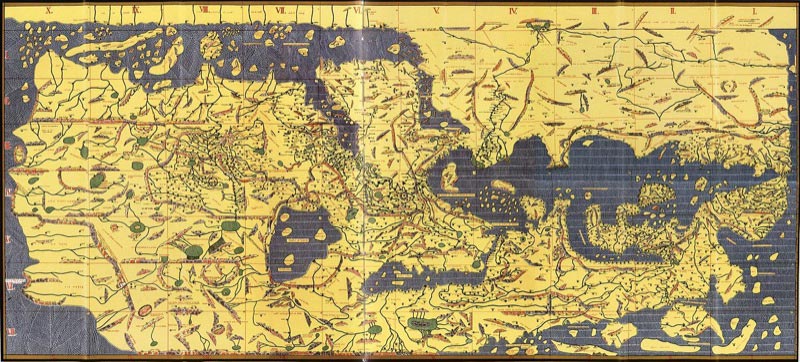 Tabula Rogeriana, 1154 by Muhammad al-Idrisi.