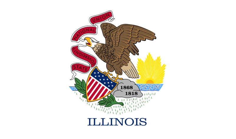 Flag of Illinois. 