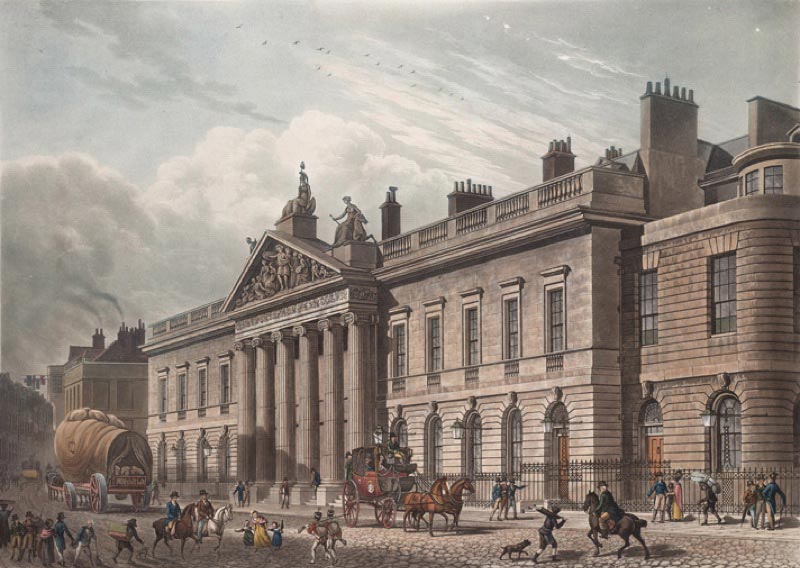 View of East India House by T. H. Shepherd, 1817. 