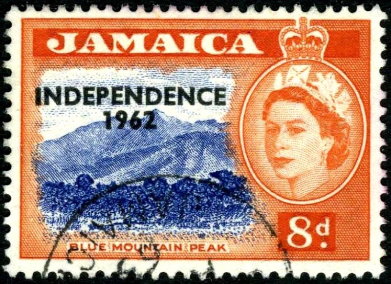 Stamp celebrating Jamaica's independence of 1962.