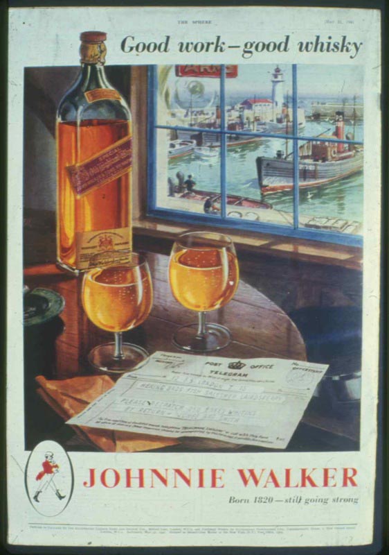 Johnnie Walker Whisky magazine advertisement.