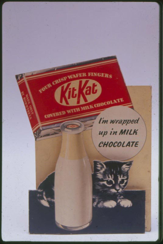 Kit Kat advertising card.