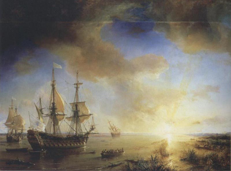 La Salle's Expedition to Louisiana in 1684 by Theodore Gudin.