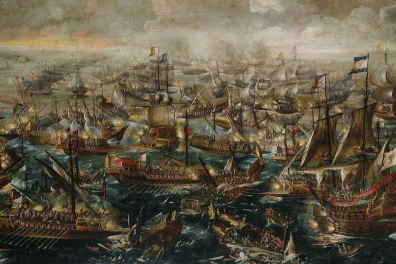 The Battle of Lepanto by Andries van Eertvelt.