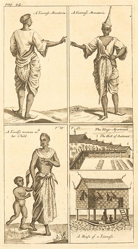 Plate from A New Historical Relation of the Kingdom of Siam (Du Royaume de Siam) by Simon de La Loubère.