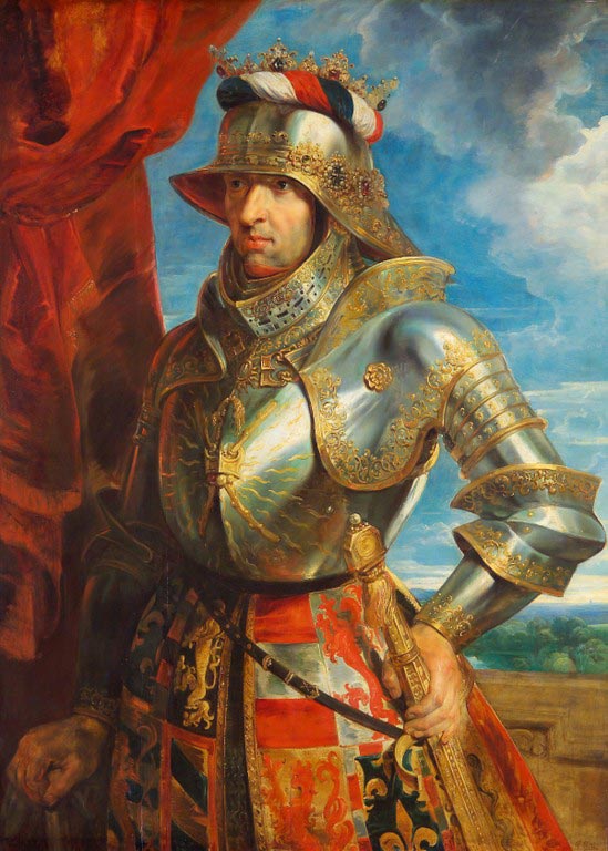 Maximilian I in armour by Peter Paul Rubens.