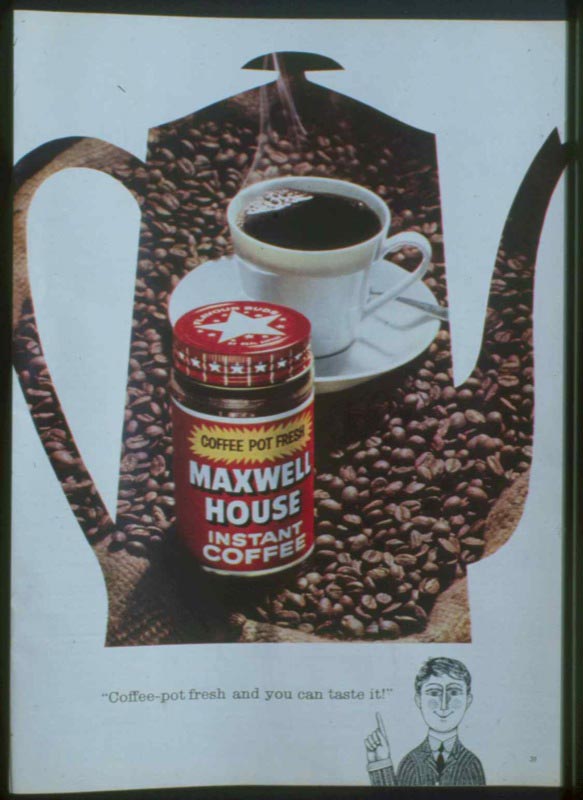 Maxwell House trading card from the 1960's. 