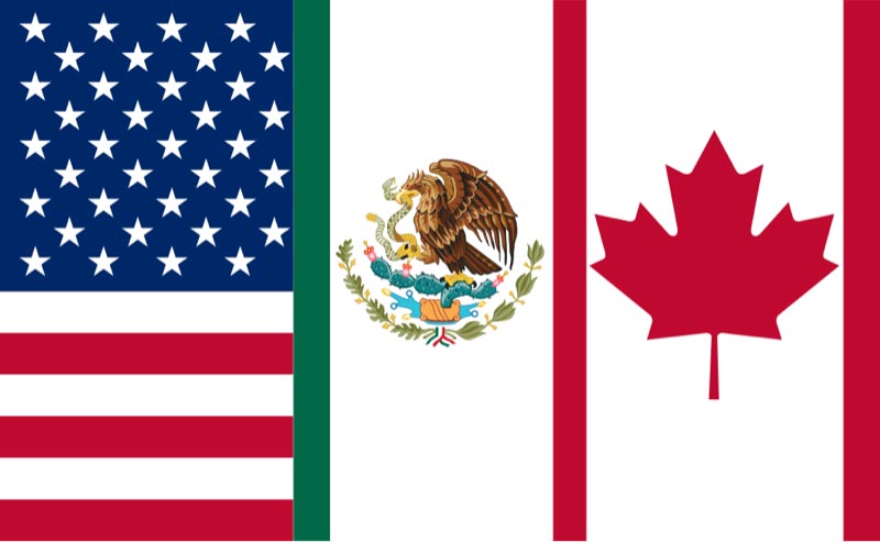 Flag of the North American Free Trade Agreement.