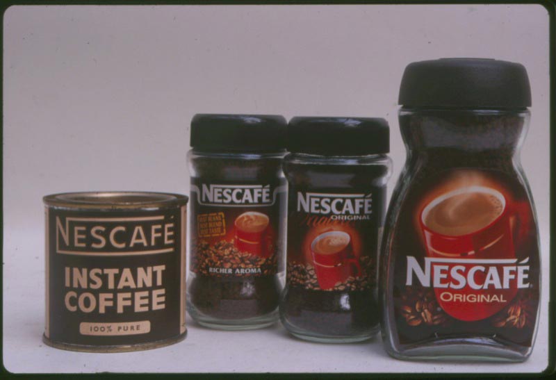 Nescafé coffee throughout the years.