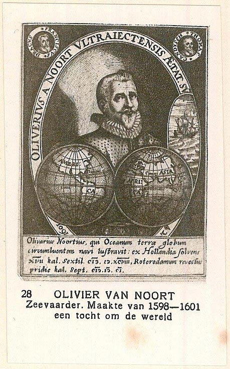 Engraving of Oliver van Noort. 