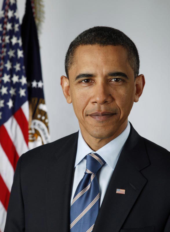 Official photographic portrait of US President Barack Obama.