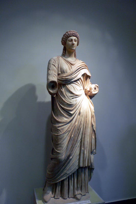 Poppaea Sabina, second wife of emperor Nero. Statue at the Archaeological Museum of Olympia.