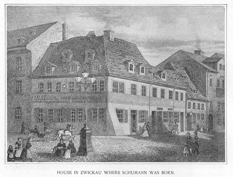 House in Zwickau where Schumann was born. 