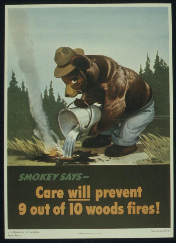 SMOKEY SAYS - CARE WILL PREVENT 9 OUT OF 10 FOREST FIRES!