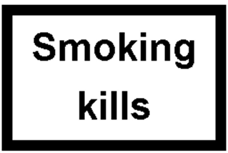 "Smoking kills" logo.