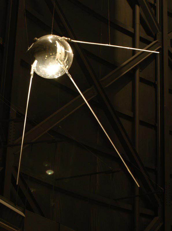 Sputnik I exhibit at the National Museum of the United States Air Force.