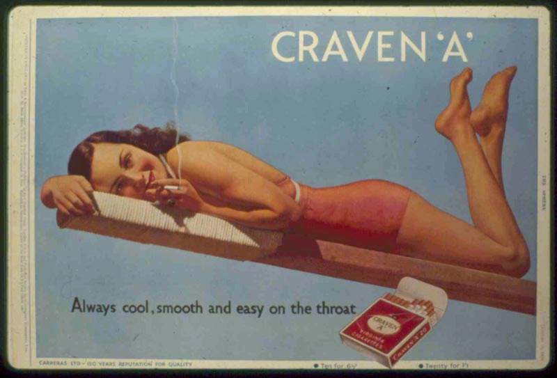 Craven A Tobacco advert from the 1930s.