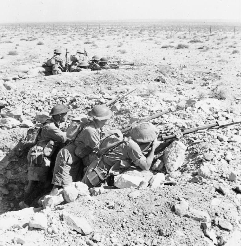 Australian troops occupy a front line position at Tobruk.