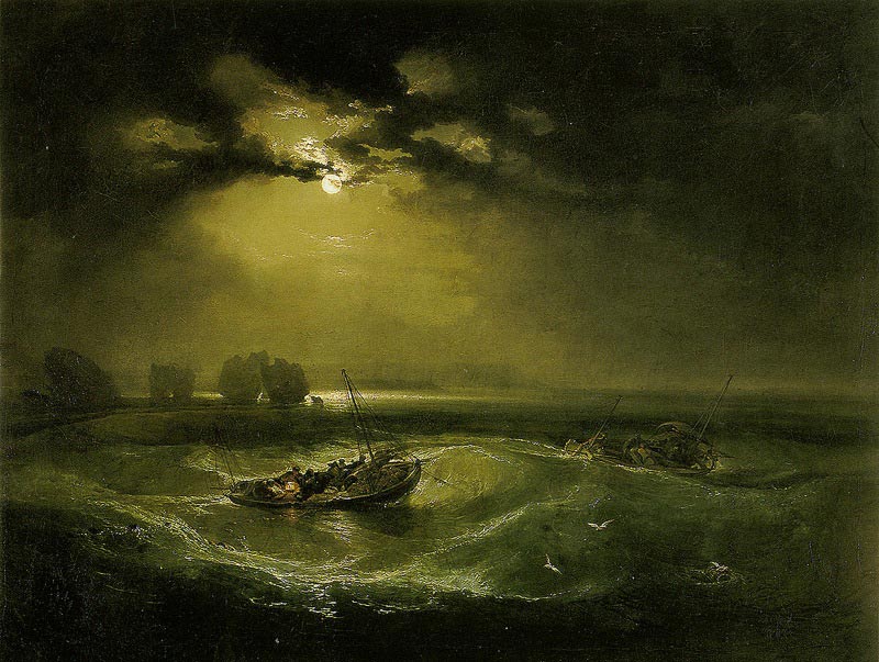 Fishermen at Sea by J. M. W. Turner, 1796, oil on canvas. 