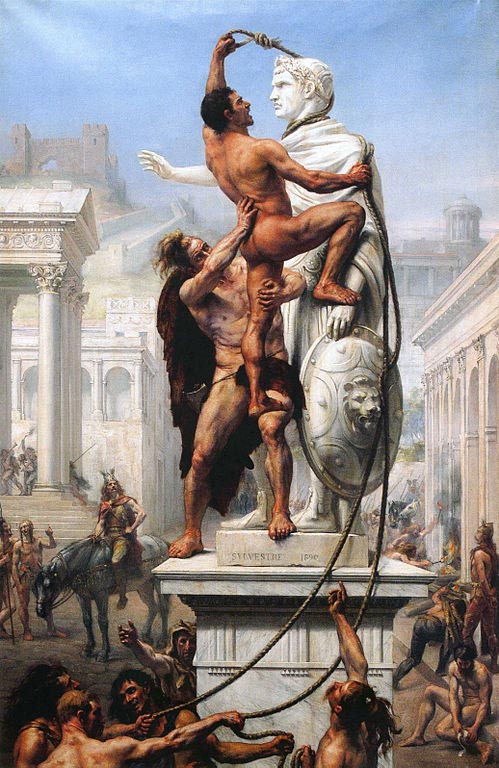 The Sack of Rome by the Barbarians in 410 by Joseph-Noël Sylvestre.